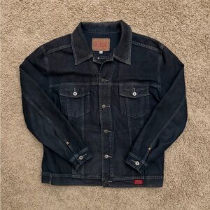 Vintage Guess Jean Jacket Mens 2XL Blue Denim Trucker Hip Hop Streetwear